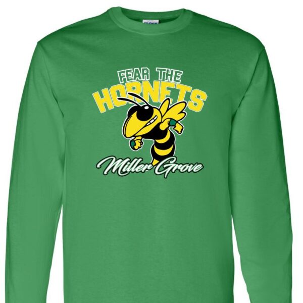 lshornets Miller Grove Long Sleeve Green T-Shirt